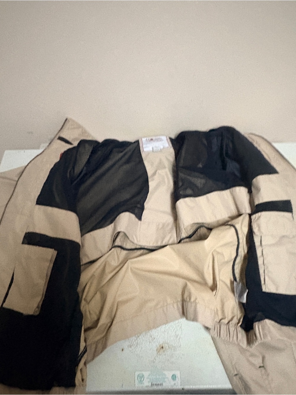 Beige Men's Lightweight Shell Jacket - Picture 4 of 5